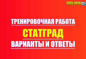 тренировочная работа статград